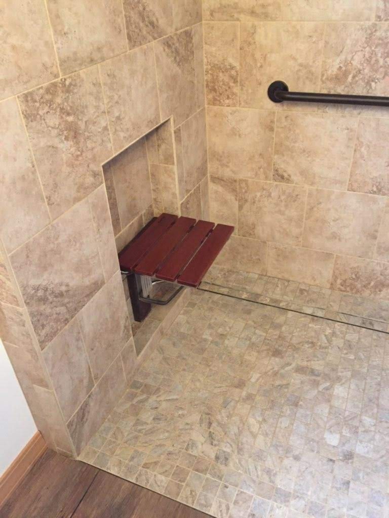 New Tile Shower with Bench Construction Bozeman Contractor